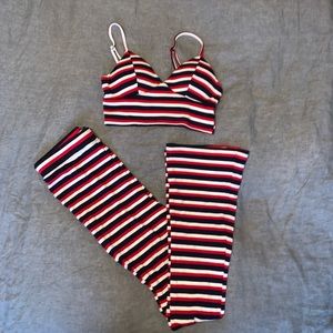 Stretchy Dolls Kill ribbed two piece set♦️♣️♥️